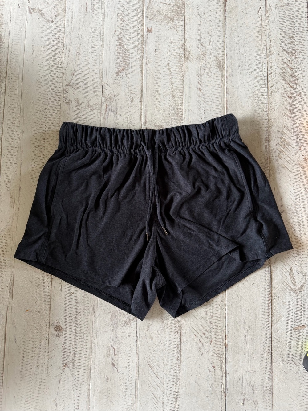 Athletic Works Black Women's Elastic Drawstring Athletic Shorts